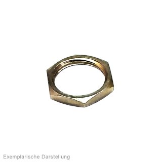 Gegenmutter G 3/8", Messing vernickelt