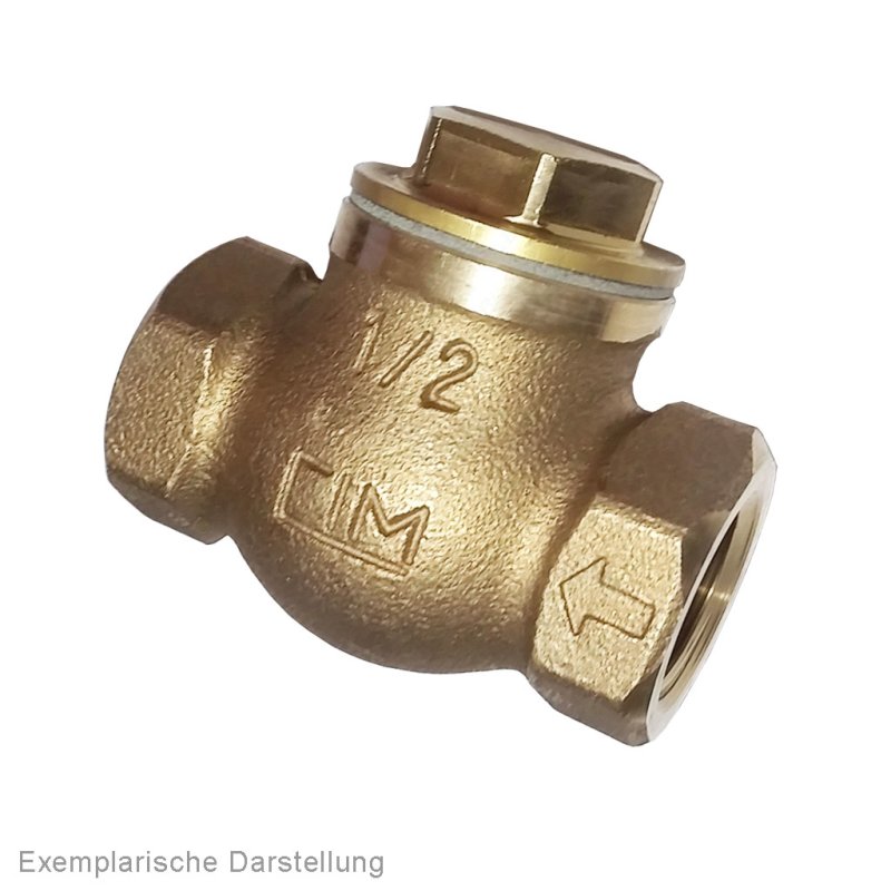 Produktbild von 2 Stück Messing Rückschlagventil 1 Zoll DN25 – Innen- & Außengewinde, Für Gartenpumpe, Wasserleitung & Warmwasserbereiter, Korrosionsbeständig