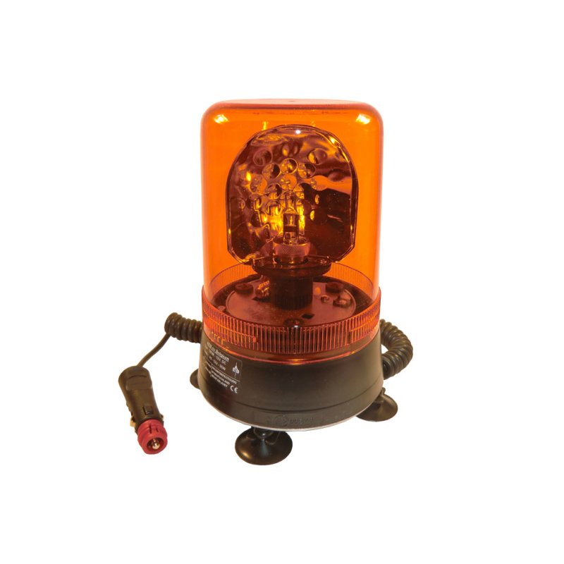 Rundumleuchte orange 12 V mit Magnetfuß und 4 Saugnäpfen Type 595M, 89,86 €
