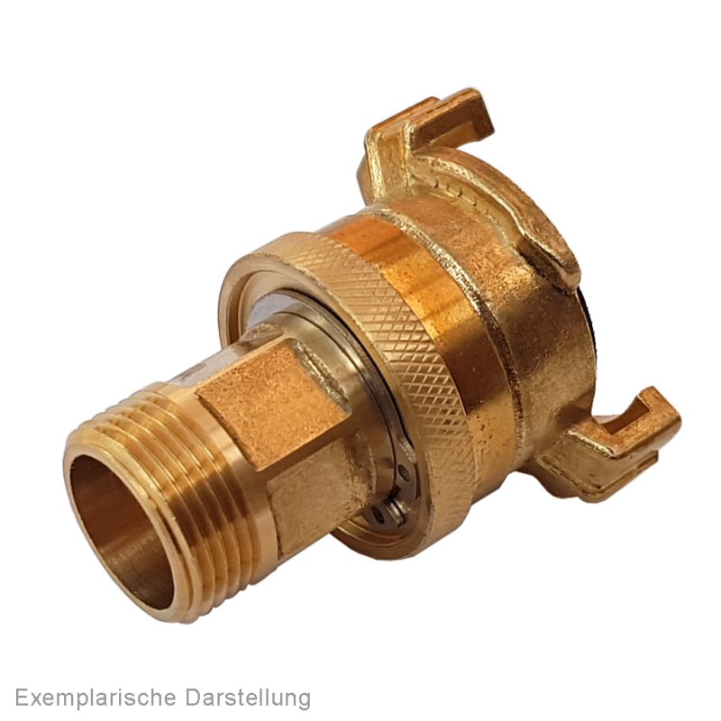 RIEGLER Sicherheits-Klauenkupplung – G 3/4, DN 17, 16 Bar, Temperguss, Für Druckluft, Bis 95 °C