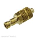 Kupplungsstecker (NW2,7) 4,3 x 3mm Schlauch, Messing