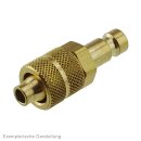 Kupplungsstecker (NW2,7) 4,3 x 3mm Schlauch, Messing