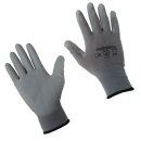 Industrie-Handschuhe, PU-Teilbesch. grau Gr. 7
