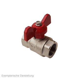 Messing-Kugelhahn mit Knebelgriff, Eco-Line, Rp 3/8", PN 25