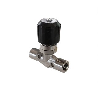 Nadel-Absperrventil, Messing vernickelt, G 1/8", PN 18