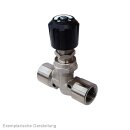 Nadel-Absperrventil, Messing vernickelt, G 1/4", PN 18