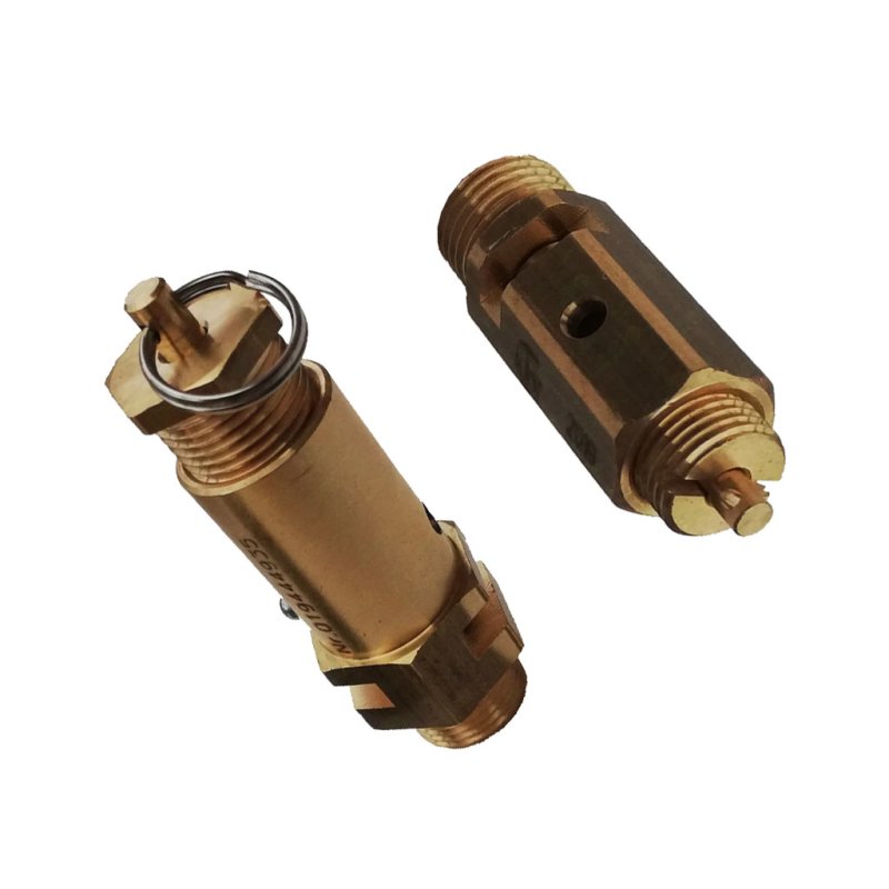 Mini Sicherheitsventil – Überdruckventil Einstellbar 1–4 Bar – G1/8 AG – Messing, Viton-Dichtung – Für Druckluft & Nicht Brennbare Gase