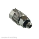 Gerade Verschraubung M5 4x2mm, Messing vernickelt - NBR