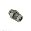 Gerade Verschraubung G 1/4" 6x4mm, Messing vernickelt - FKM