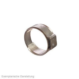1-Ohr-Schlauchschelle 5,6 - 6,5mm, Edelstahl