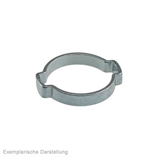 2-Ohr-Schlauchschelle 15 - 18mm, Stahl verzinkt (W1)