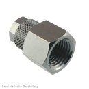 Aufschraub-Verschraubung G 1/8" 6x4mm, Messing vernickelt