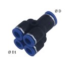 Steckanschluss-Mehrfachvert. 8mm-6mm, IQS-Standard