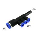 Steckanschluss-Mehrfachvert. 8mm-4mm, IQS-Standard