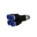 Steckanschluss-Mehrfachvert. R 1/8"-4mm, IQS-Standard