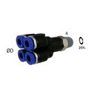 Steckanschluss-Mehrfachvert. R 1/8"-4mm, IQS-Standard