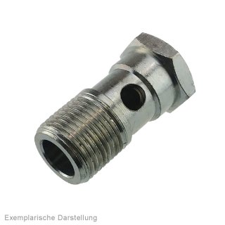 Hohlschraube, 1-fach G 1/2"-37,3mm, Messing vernickelt