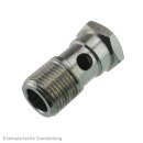 Hohlschraube, 1-fach G 1/2"-37,3mm, Messing vernickelt