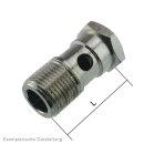 Hohlschraube, 1-fach G 1/2"-37,3mm, Messing vernickelt