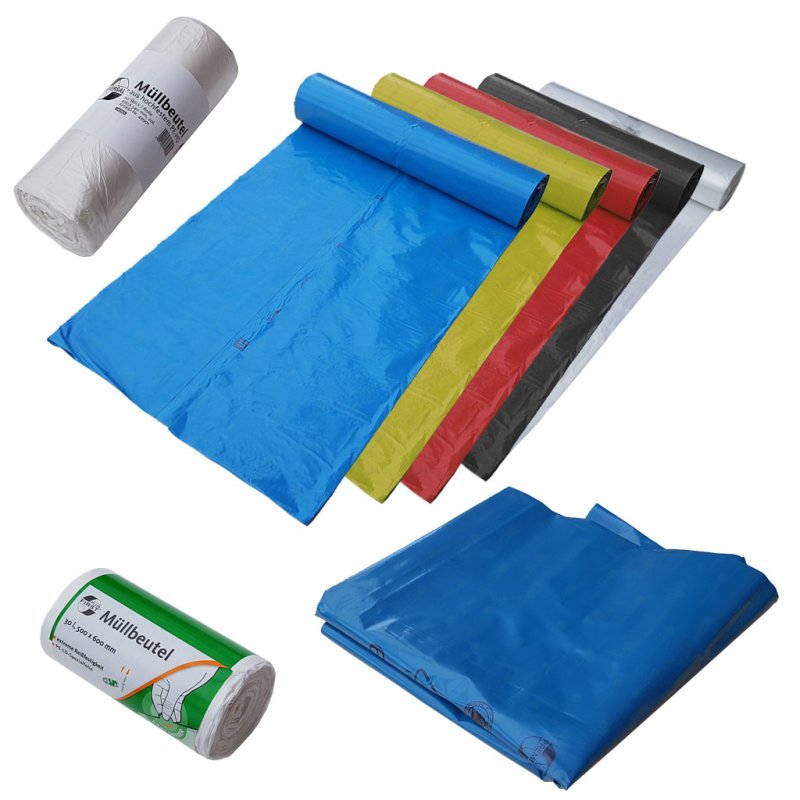 10 Starke Müllbeutel 60 Liter, 19 µm LDPE, Reißfest, Schwarz – Für Haushalt & Büro