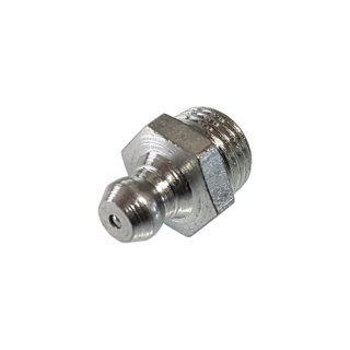 Gerader Kegelschmiernippel, R 1/8", Stahl verzinkt