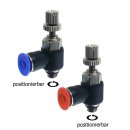 Mini-Winkel-Drosselrückschlagventile R 1/8"-6mm