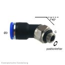 45°-Steckanschluss M 5-4mm, IQS-Standard