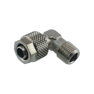 Winkel-Verschraubung R 1/8"-8x6mm, Messing vernickelt