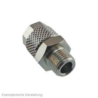 Gerade Verschraubung R 1/4"-6x4mm, Messing vernickelt