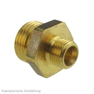 Doppelnippel G 3/8"-G 3/8", Messing/Rotguss