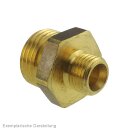 Doppelnippel G 3/8"-G 3/8", Messing/Rotguss