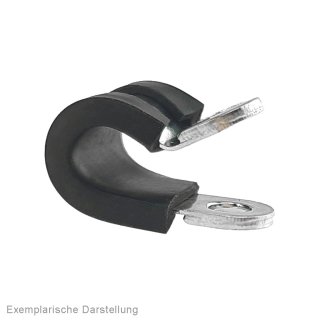 Gummiprofilierte Rohrschelle 8mm, DIN 3016-1