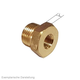 Reduziernippel M 14x1,5(AG)-M 10x1(IG), Messing