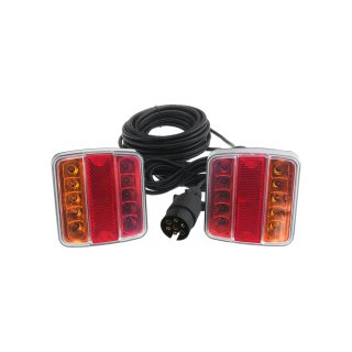 Anhänger-Beleuchtungssatz farbig 12 Volt mit Magnethalterung