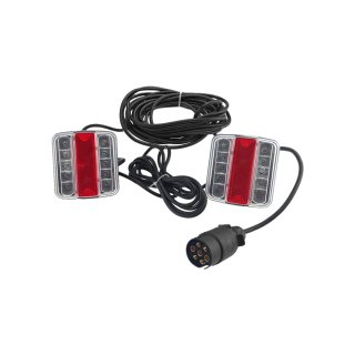 Anhänger-Beleuchtungssatz farbig 12 Volt mit Magnethalterung