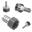 Aufschraubschlauchtüllen Edelstahl 1.4571, PN 40 bar