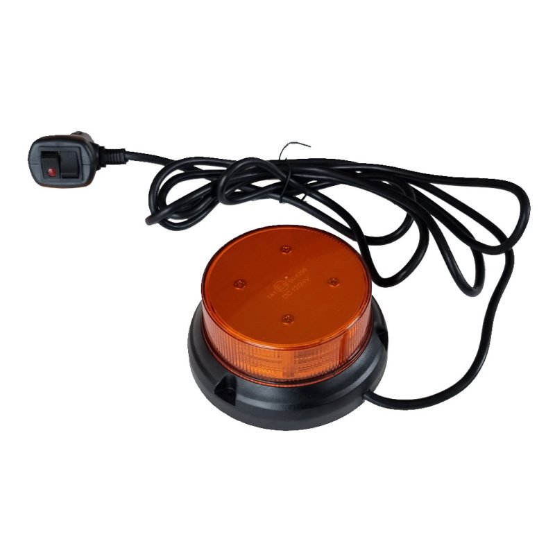 LED Rundumleuchte orange 10 bis 24 Volt mit Magnetfuß und Saugnapf, 49,95 €