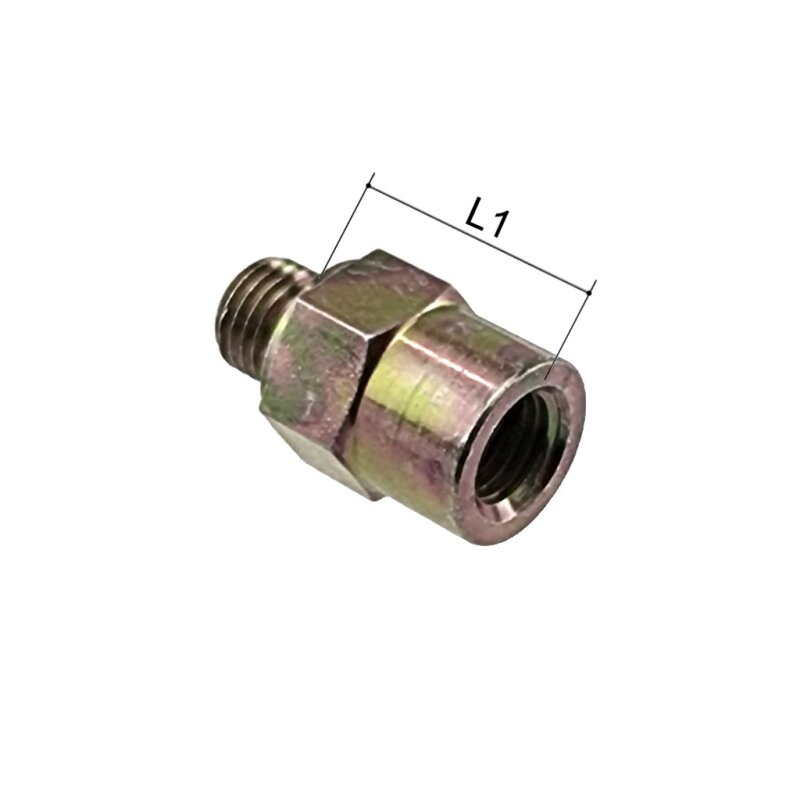 2x Gewinde Adapter Reduzierung Messing FeinG M8x1 AG auf M4 IG Länge10 mm (0327