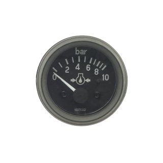 Universal Öldruckanzeiger 0 bis 10 Bar ohne Geber 12 Volt, Ø 52 mm