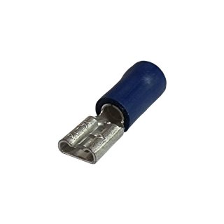 Flachsteckhülse blau 4,8 x 0,8 mm, teilisoliert