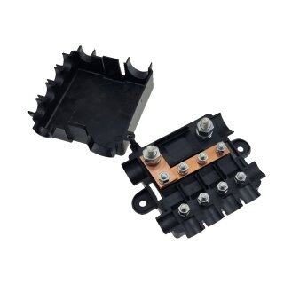 Offgridtec Sicherungshalter Für 2x MEGA & 4x MIDI Sicherungen – Mit Busbar & Abdeckung, PA66-Gehäuse Für Hoch- Und Mittelstromkreise Offgridtec Sicherungshalter Für 2x MEGA & 4x MIDI Sicherungen – Mit Busbar & Abdeckung, PA66-Gehäuse Für Hoch- Und Mittelstromkreise