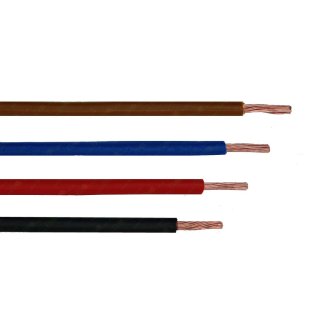 PVC Aderleitung H05V-K 1,0 mm², versch. Farben