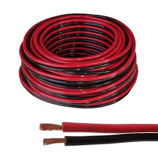 Doppelt isoliertes Batterie-/Anlasserkabel, schwarz/rot 25 mm²