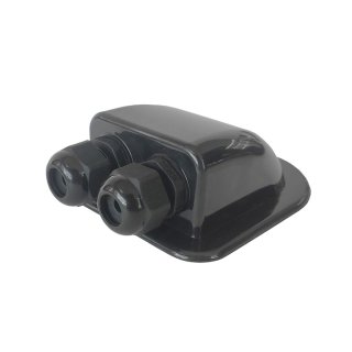 Dachdurchführung 2-fach schwarz für Kabeldurchmesser 3-12 mm