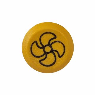 Knopf Gelb für Kfz-Druckschalter "HEAVY DUTY" Symbol Gebläse