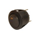 Kfz-Wippschalter rund, 24-28V/10A, mit gelber LED, EIN/AUS