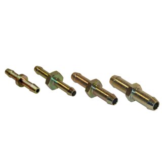 Schlauchverbindungsrohr Stahl galvanisiert in Varianten von 4 - 10 mm
