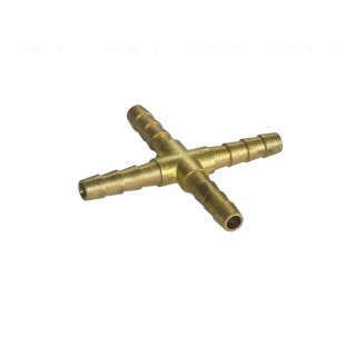 X-Stück Schlauchverbinder aus Messing 5 mm