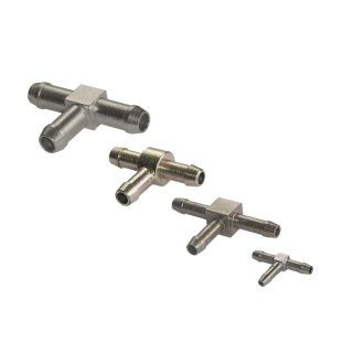 T-Stück Schlauchverbinder, Stahl galvanisiert 4 bis 10 mm
