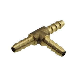T-Stück Schlauchverbinder aus Messing 6 mm